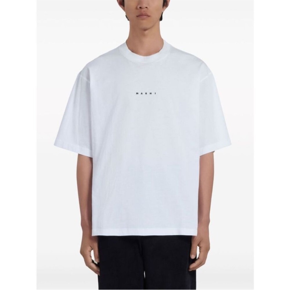 Marni logo white cotton Mens T shirt size Large/ XL Italian size 54